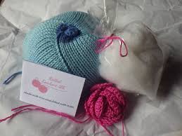 Knitted cotton breast prosthesis with customizing flap. Knitted Knockers The Snail Of Happiness