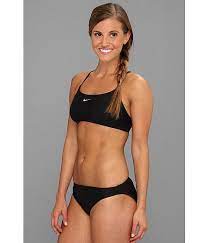 Nike Core Solids Sport 2 Piece Black Zappos Com Nike Swimwear Swimwear Swimwear Sets