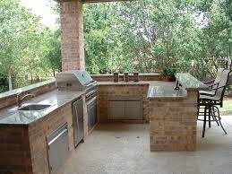 Brick Serving Walls Modular Outdoor Kitchens Outdoor Kitchen Plans Small Outdoor Kitchens