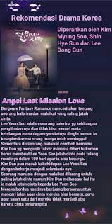 Angel Last Mission Love Drama Korea Drama Buku Film