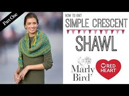 Bind off using a stretchy method. Red Heart Simple Crescent Shawl Yarnspirations