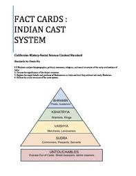 Indian Caste System Fact Cards And Diary Entrly Historical Writing Teaching Info Indian Caste System