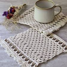 Pier 1 mateo cotton placemats set of 6. Placemats For Coffee Table Macrame Home Accessories Eco Friendly Home Decor Set Of 2 Cotton Placemats Coffee Cup Retro Coasters Buy Online In Bahamas At Bahamas Desertcart Com Productid 38760439
