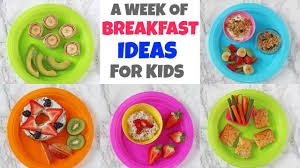 a week of breakfast ideas for kids