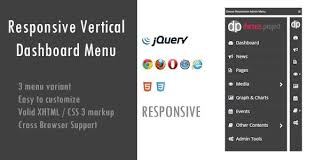 Responsive Vertical Dashboard Menu Browser Support Css Templates Project Management Tools