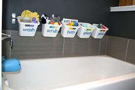Bathtub toy holder picture bottom is part of the post in bathtub toy holder gallery. Bath Toy Storage That Transforms To Guest Luxury Bathroom Ikea Hackers