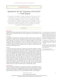 Pdf Remdesivir For The Treatment Of Covid 19 Final Report