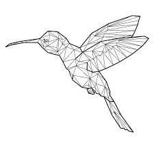 Great Geometric Hummingbird Design Style Geometric Color Black Tags Cool Creativ Geometric Hummingbird Tattoo Hummingbird Tattoo Design Geometric Tattoo