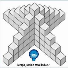 Tes Matematika Kubus Berapa Jumlah Total Kubus Di Puzzle Ini Matematika Belajar