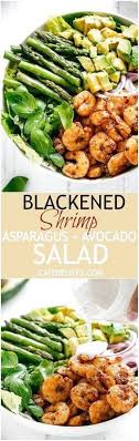 Top with shrimp mixture and garnish with tomato wedges. Geschwarzter Spargel Avocado Salat Mit Zitronenpfeffer Joghurt Dressing Geschwarzter Mit Spargelavo Avocado Salad Shrimp And Asparagus Healthy Recipes