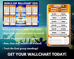 russia world cup wall chart 2018 premium quality poster