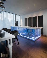 Kitchen Floating Island Is A Giant Aquarium Too Justpost Virtually Entertaining