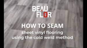 How To Seam Sheet Vinyl Flooring Using Cold Weld Method Youtube