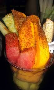 Fruta Con Chile Y Limon Jicama Sandia Pepino Y Mango This Is How Fruit Is Meant To Be Eaten Mexican Food Recipes Mexican Snacks Love Food