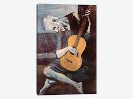 High quality man inspired canvas prints by independent artists and designers from around the world. The Old Guitarist Canvas Art Print By Pablo Picasso Icanvas