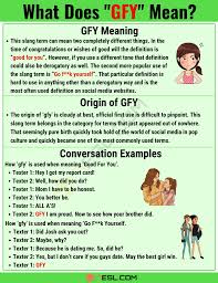 Gfy Meaning What Does Gfy Mean With Useful Examples 7 E S L Learn English English Lessons Meant To Be