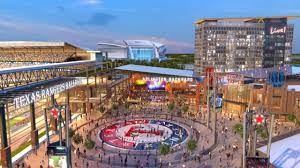 The interior of globe life field — the new home of the texas rangers, which was supposed to open in march but. Massive Mega Entertainment Complex Rising Around Texas Rangers New 1 Billion Stadium The Quickest Construction Ever