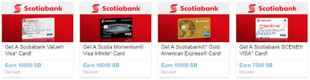 Look at these credit cards and just choose the offer that suits your lifestyle: Swagbucks Scotiabank Credit Cards Promotion