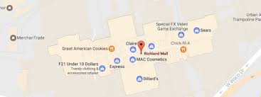 Various snack shops are scattered throughout the mall, for food gifts and treats to. Mall Directory Richland Mall