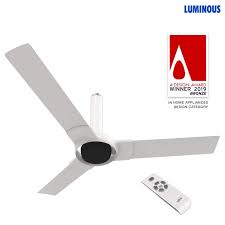 Fans are an absolute necessity considering the kind of 3. Buy Luminous New York Tiffany 3 Blade Ceiling Fan With Remote Control And Bldc Motor 1200mm Alice White Features Price Reviews Online In India Justdial