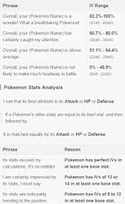 Mystic Appraisal Decoded Pokemon Appraisal Pokemon Go