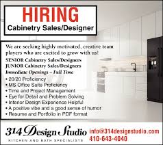 5% (as fast as average) (the average growth rate for all occupations is 7 percent.) Hiring Cabinetry Sales Designer 314 Design Stevensville Md