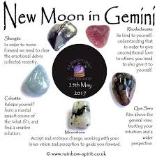 New Moon In Gemini Tomorrow Here S My Crystal Interpretations For The Energies Afoot Newmoon Gemini Crystal Healing Stones Crystals Crystals And Gemstones
