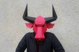 Download Free Svg Diy Bull Mask Printable 3d Papercrafts Free Svg Files For Silhouette Cameo And Cricut