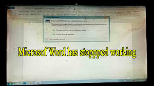 Mengatasi Microsoft Word Has Stopped Working Youtube