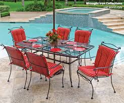 The cushion size can be 19.3*16.3 in. Wrought Iron Furniture For Patio
