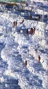 Turkey Pamukkale Meaning Cotton Castle In Turkish Is A Natural Site In Denizli Province In Southweste Places To Travel Places Around The World Places To Go