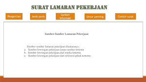 Tujuan dibuatnya surat lamaran pekerjaan ini adalah permohonan untuk bergabungnya seseorang terhadap instansi tertentu. Welcome Surat Lamaran Pekerjaan Pengertian Jenis Jenis Ppt Download