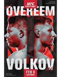 View fight card, video, results, predictions, and news. Ufc Vegas 18 Poster For Overeem Vs Volkov On Feb 6 Mmamania Com