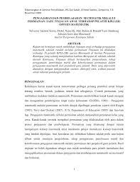Departemen pendidikan nasional, direktorat jendral pendidikan tinggi. Pdf Pengajaran Dan Pembelajaran Matematik Melalui Permainan Satu Tinjauan Awal Terhadap Pelatih Kpli Sr Opsyen Matematik
