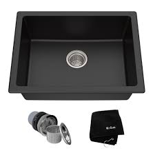 Registered in england & wales under registered number 3872754. 24 Drop In Undermount Granite Single Bowl Kitchen Sink In Black Onyx