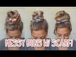 View the profiles of people named cute hairstyles for medium hair youtube. 3 Easy Messy Buns With A Scarf Long Medium Hairstyles Youtube Medium Hair Styles Hair Styles Hair Tutorial