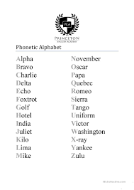The phonetic alphabet is a special alphabet used by the us army, and other military branches. Phonetic Alphabet English Esl Worksheets For Distance Learning And Physical Classrooms