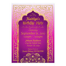 Bollywood Arabian Nights Birthday Invitation Card Zazzle Com Arabian Nights Wedding Bridal Shower Party Invitations Arabian Nights