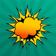 Cloud burst comic style speech effect ...