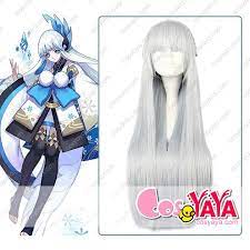陰陽師 雪女 未覚醒 コスプレウィッグ 耐熱 陰陽師ゲーム 雪女 ウィッグ 汎用 ロングヘア コスかつら 雪女 陰陽師 コスプレ