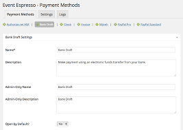 It's risky to send expensive goods or complete a deal when you're not certain about getting paid. Bank Draft Payment Method Event Espresso