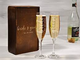 Great savings & free delivery / collection on many items. Amazon Com Bride And Groom Wedding Champagne Flute Set With Gift Box Wedding Glasses For Bride Groom Toasting Gift Sets Wedding Champagne Glasses Personalized Wedding Flutes Set Of 2 Handmade