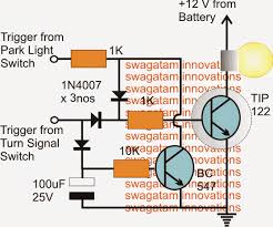 In the diagram you will just connect the load/ green wire (or whatever. Modifying Car Turn Signal Lights Park Lights And Side Marker Lights Homemade Circuit Projects
