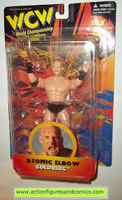 Wrestling Wcw Nwo Action Figures Goldberg Atomic Elbow Moc Mip Mib Action Figures Wwe Figures Wrestling