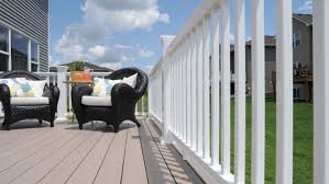 Material supplied by exeter lumberour customer achieved this look by using azek railing with azek railing with cable rail infill #timbertech #deckremodel #altonbaynh cute and cozy backyard nook! Building Product Trademark Rail 1025869 Arcat