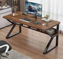Bureau D'ordinateur en Forme De K, Bureau D'écriture Ergonomique, Poste De  Travail pour Bureau À Domicile, Bureau De Jeu avec Ports USB Et Gestion des  ...
