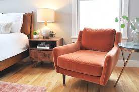 New Work Guest Bedroom In Richmond Vt Interiordesign Interiors Vermon Orange Chairs Living Room Velvet Chairs Living Room Mid Century Modern Lounge Chairs