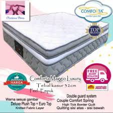Comforta springbed, #1 springbed pilihan rakyat indonesia, lisensi dari amerika serikat dengan multiple produk, dan jaringan pemasaran sampai menyentuh singapura. Harga Springbed Comforta Terbaik Kamar Tidur Perlengkapan Rumah Juli 2021 Shopee Indonesia