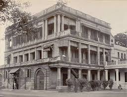 Photograph of military offices in Fort St George, at Madras (Chennai), Tamil Nadu, from the Macnabb Collection (Col James Henry Erskine Reid): Album of Indian views, taken in 1902. Madras was founded