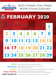 February Disney World Crowds Calendars Tips And More Disney World Crowd Calendar Crowd Calendar Disney Calendar